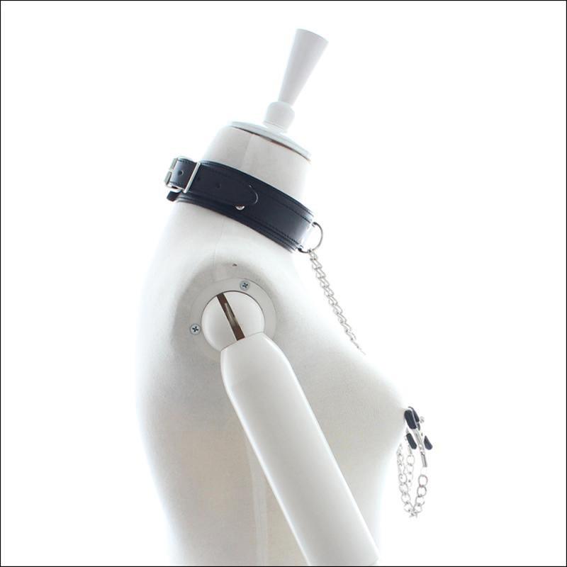 Nipple Stimulators Chains Slave Collar with Breast Clamps  Bondage Restraint Fetish Vagina Clitoris Sex Adult Shop Products