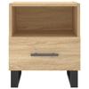 Table de chevet - Maison Exclusive - Chêne sonoma - 1 tiroir et compartiment - 40 x 35 x 47,5 cm
