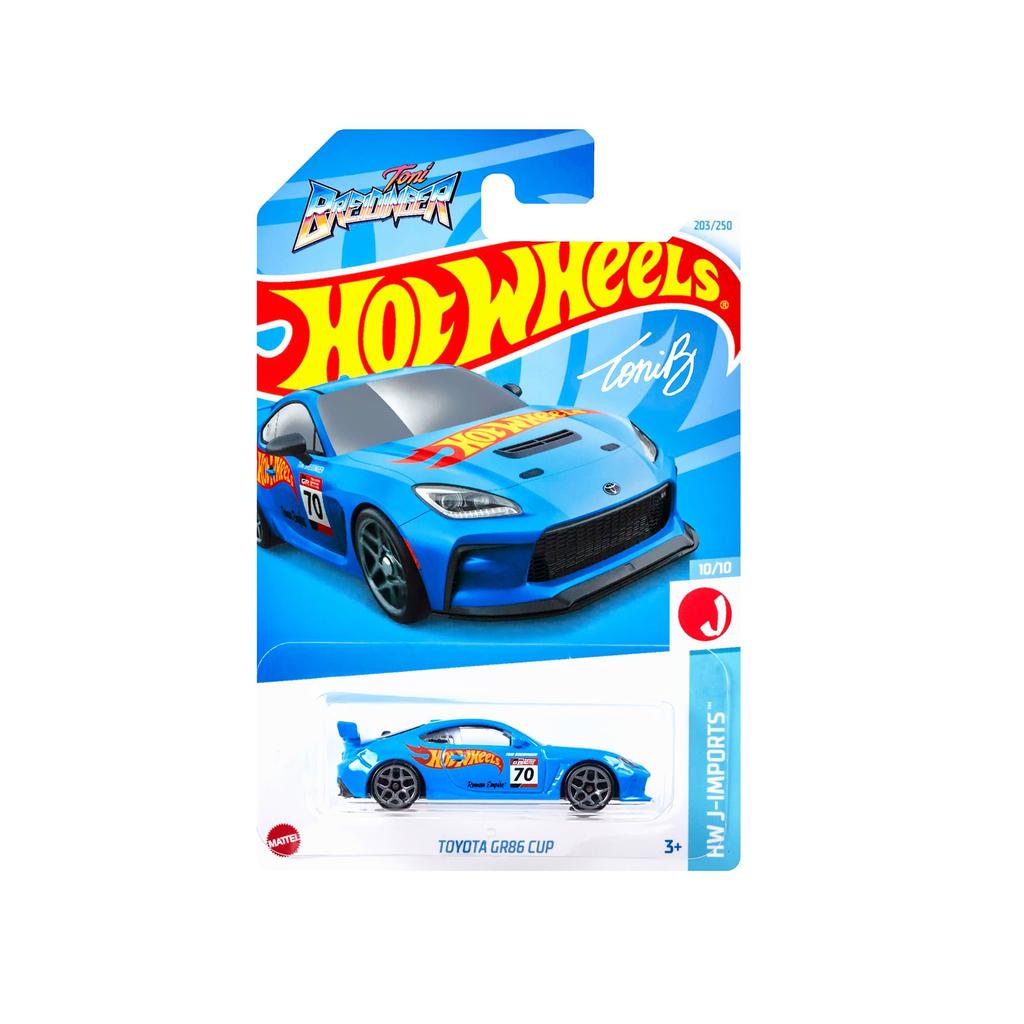 Hot Wheels Basic Car Toyota GR86 Cup Vehicle Toy Mini Car for Ages 3 and Up, Blue, HXR12