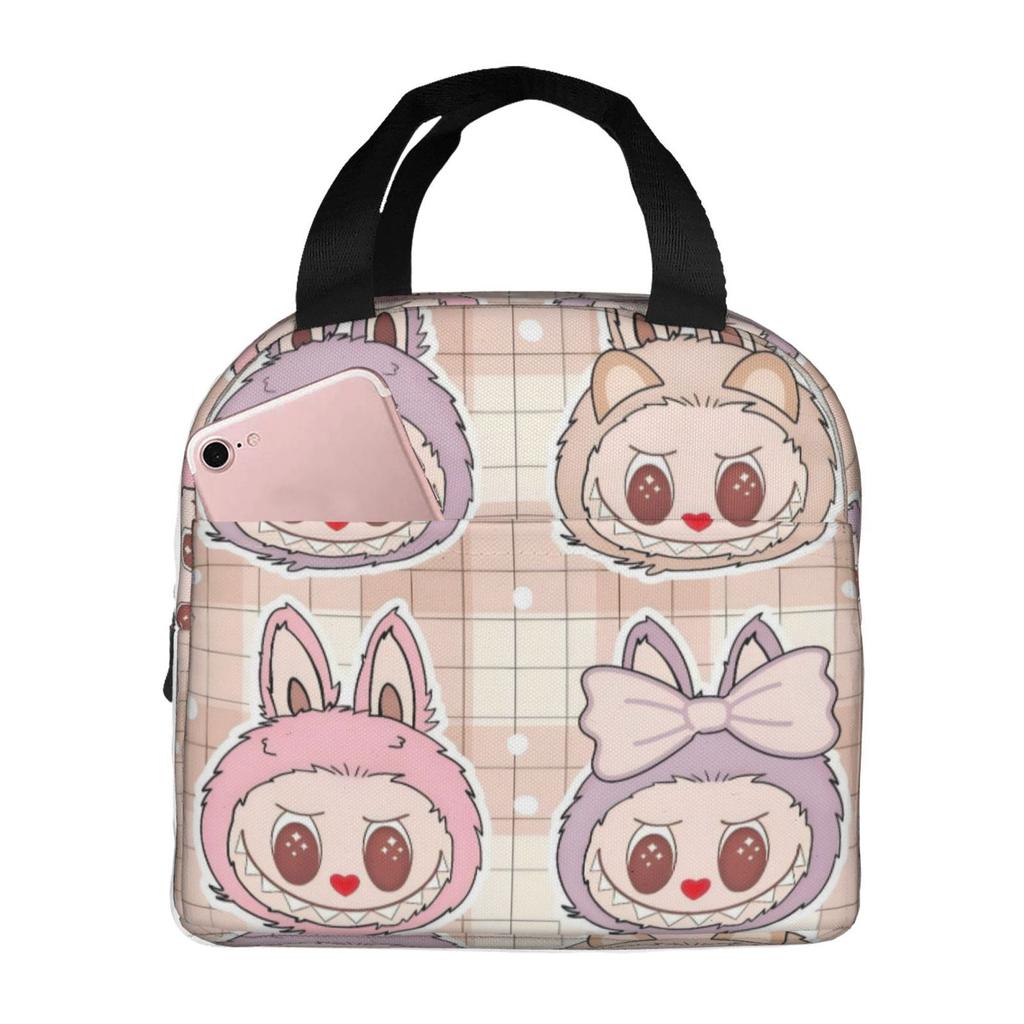 Lunch Bag Children'S Fully Printed Picnic Bag Cartoon Animation Portable Thermal Insulation Bag Convenient Lunch Box Bag