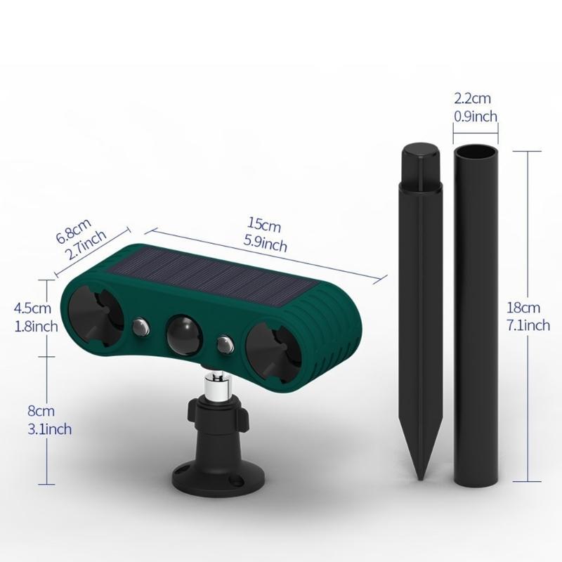 Multifunctional Animal Repeller Plastic Solar Motion Alarm Animal Driver Solar Alarm Solar Animal Repeller ABS Texture