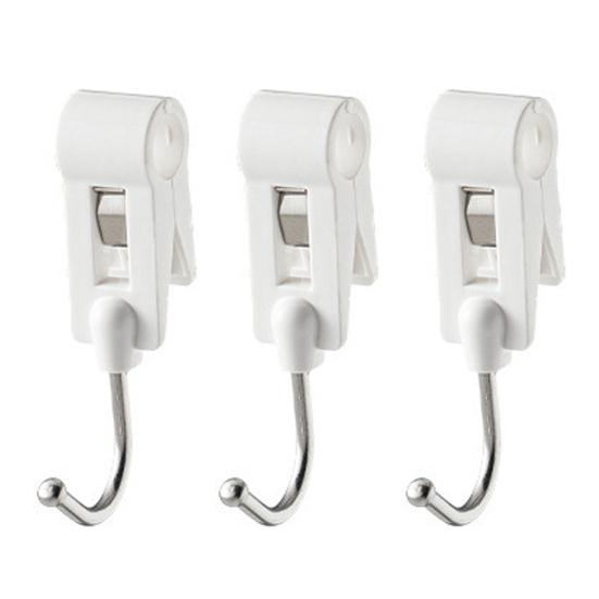 3 szt./zestaw Hak w kształcie litery S Bez wiercenia Oszczędzający miejsce Stal nierdzewna Poręcz Ręcznik Klips do zawieszania Hak Artykuły gospodarstwa domowego