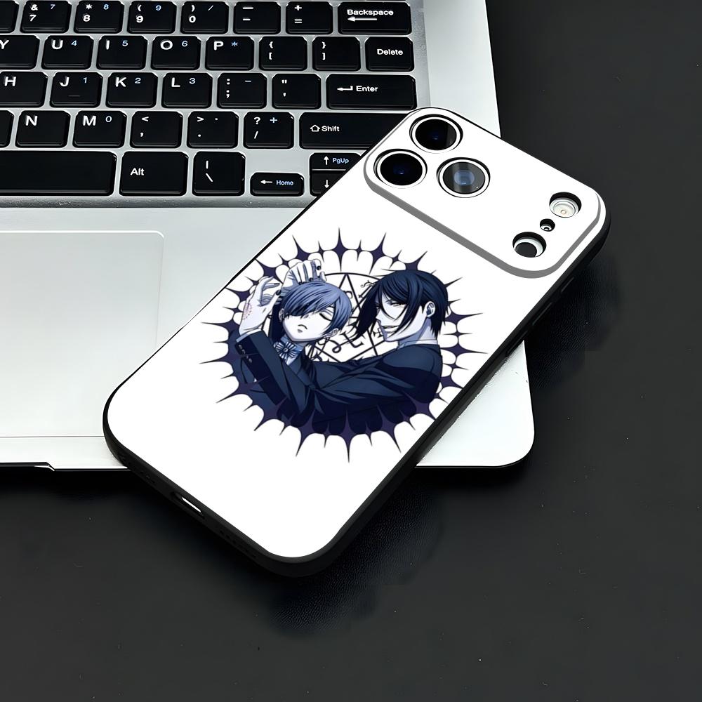 

Чехол для телефона Черный дворецкий Для IPhone 17 Air 16 E Pro Max 15 14 13 Mini 12 Pro 11 Max Plus Черный Мягкий чехол iPhone 15 Pro