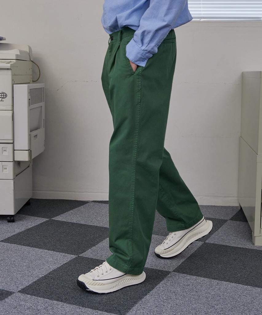 Ahidu Dual Banding Essential Chino Pants_Classic Green
