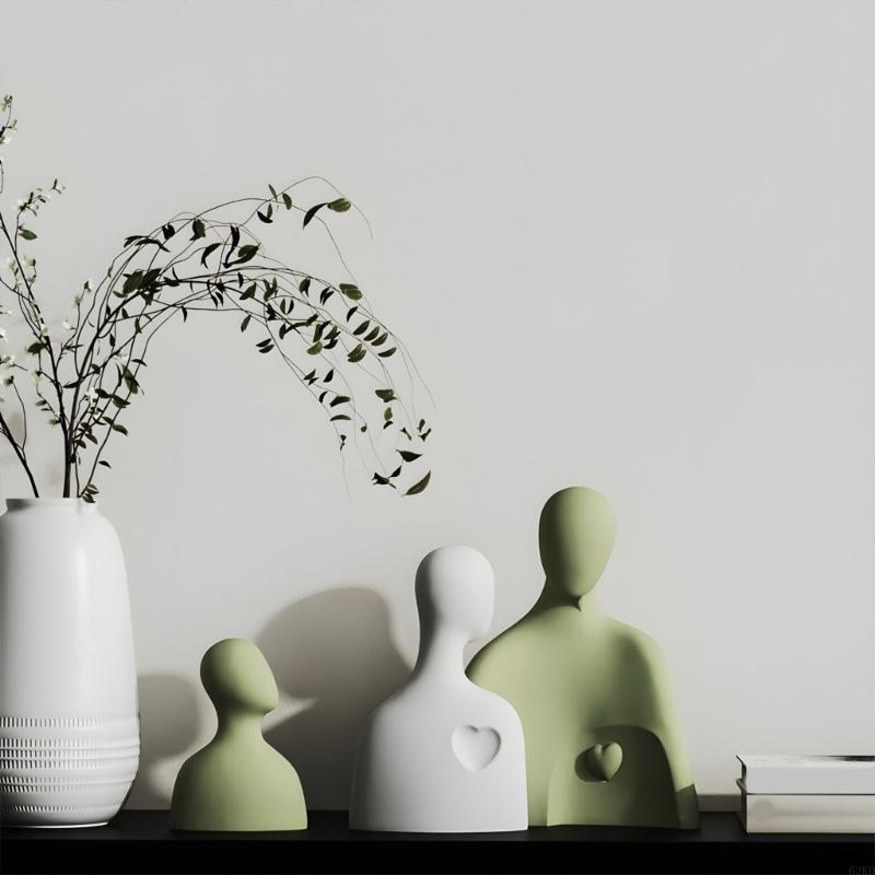 62KD Silicone Mold for Creating Scented Family Scene Dad Mom Child Portrait Soap Making Mould for Home Decoration