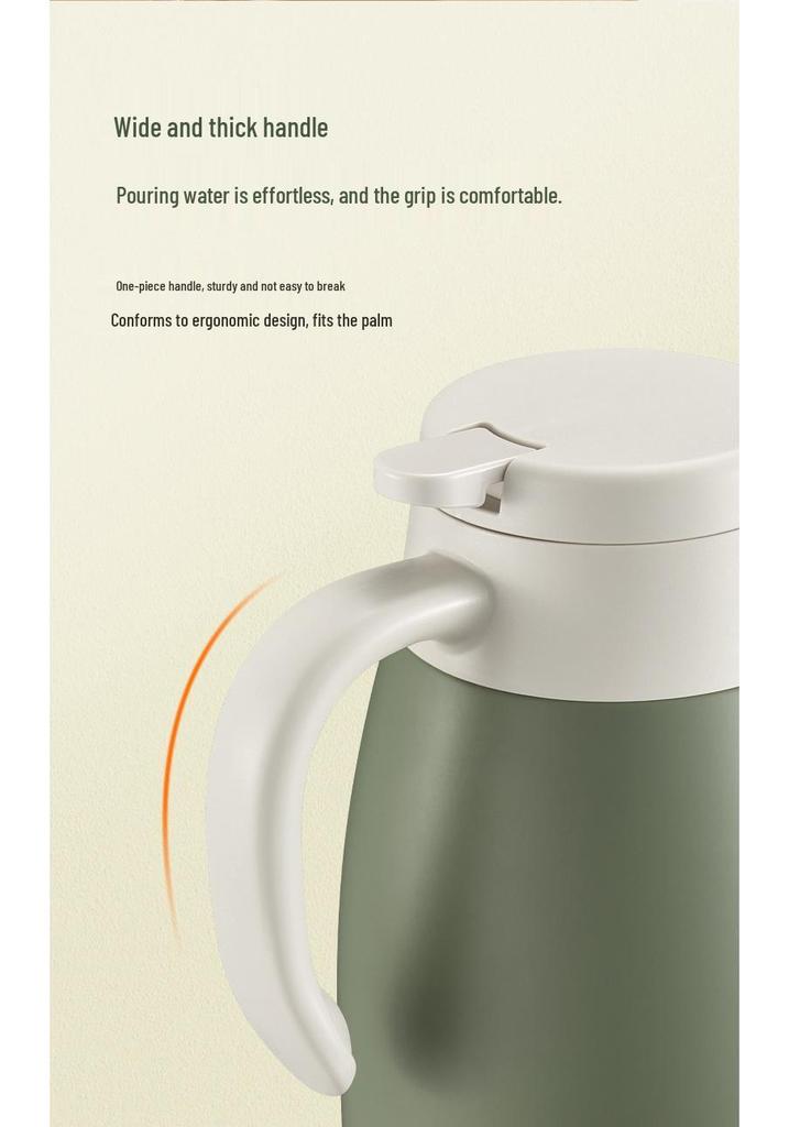 Supor Stainless Steel Insulated Kettle - Large Capacity Portable Thermos for Home and Office.
