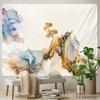 Simple Landscape Painting Living Room Room Decoration Background Cloth Psychedelic Scene Home Decoration Tapestry Yoga Mat