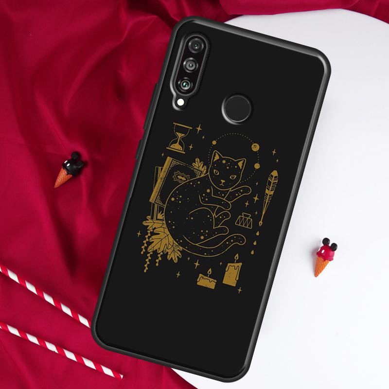 Witchcraft Witch Cat For Huawei Nova 8i 7i 11i 12i 12s 9 10 SE Y90 Y60 Y70 Y72 Y61 Y91 P30 P40 Lite P60 Pro Case