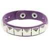 Punk Hip-hop Single Row Square Rivet Bangles Fashion Rock Opening Adjustable Couple Wristband for Women Men Jewelry Accessories