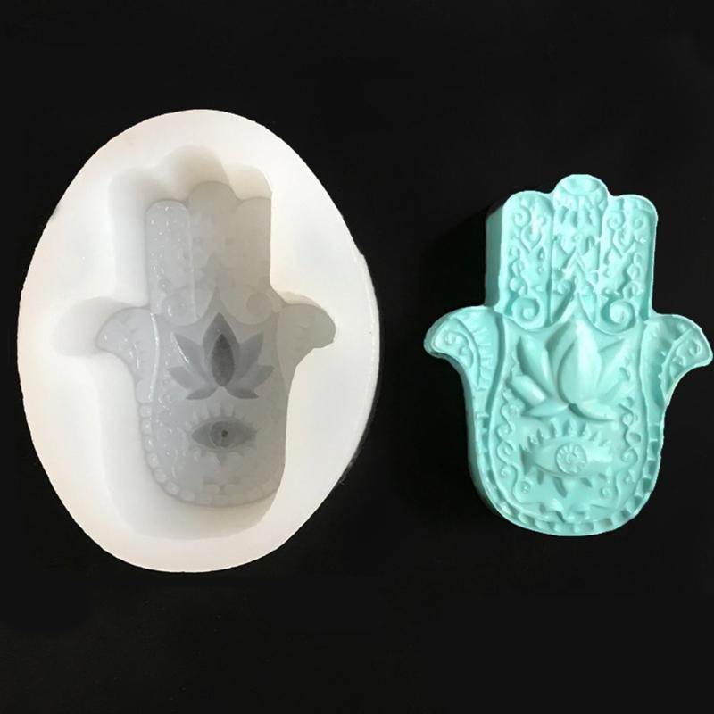 Hand Shape Flower Silicone Candle Molds for Epoxy Resin Candle Soap Making Gypsum Silicone Molds for Home Decoration