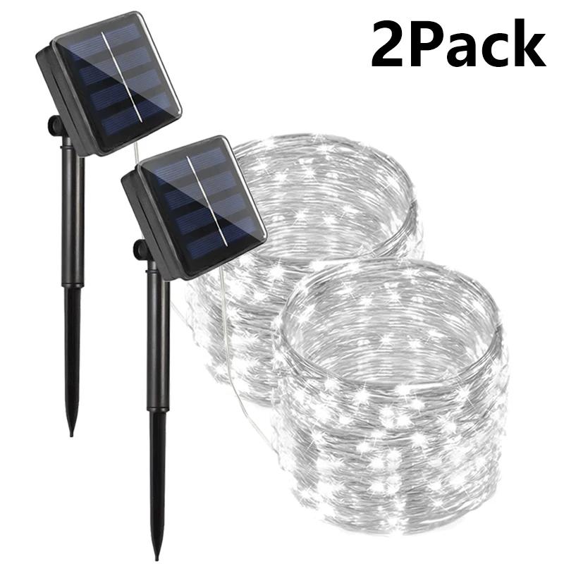 102m/52m/32m/22m/12m/7m Solar LED Fairy String Light Outdoor Festoon Lamp Garden Fairy Light Christmas Party Solar Lamp Decor 22M200LED