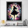 Disney 5D DIY Diamond Painting Decoration Alice In Wonderland Illustration Diamond Embroidery Rhinestone Cross Stitch Set Handmade