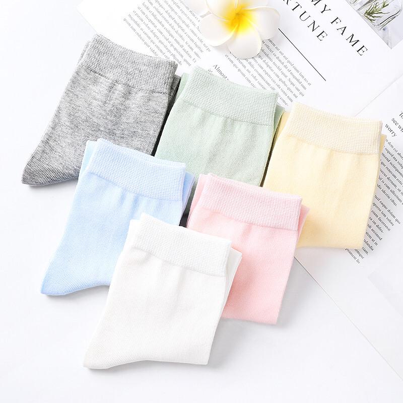 LANSWE Women's Pure Cotton Mid-Calf Socks