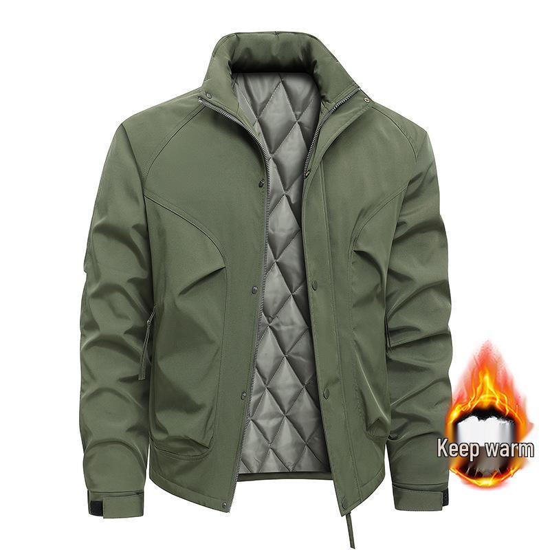 

Men s Retro Lapel Cotton-Padded Winter Jacket - Thick, Warm, Youthful Style for Dad L