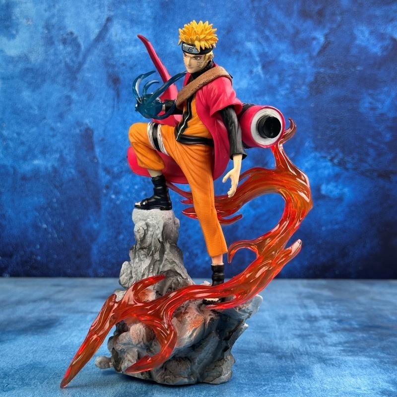 23cm Naruto Anime Figure Uzumaki Naruto Uchiha Sasuke Action Model Pvc Statue Desktop Ornament Collection Toys Gift