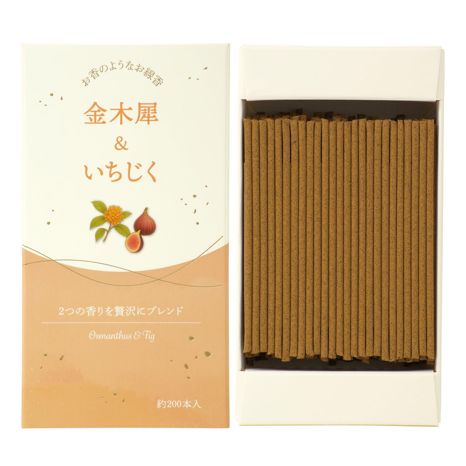 Kameyama Incense Sticks traditional Japanese Osmanthus 50g 200 low (like incense) & Fig, approx. (approx. sticks), smoke.