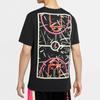 Jordan Im-Dunkeln-Leuchtendes Graffiti Basketball Kurzarm-T-Shirt Herren Tops Schwarz CW7087-010