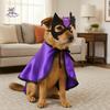 Adjustable Dog Halloween Costume Decorative Bat Dog Wizard Cape with Face Mask Cartoon Pet Wizard Cloak Halloween Party