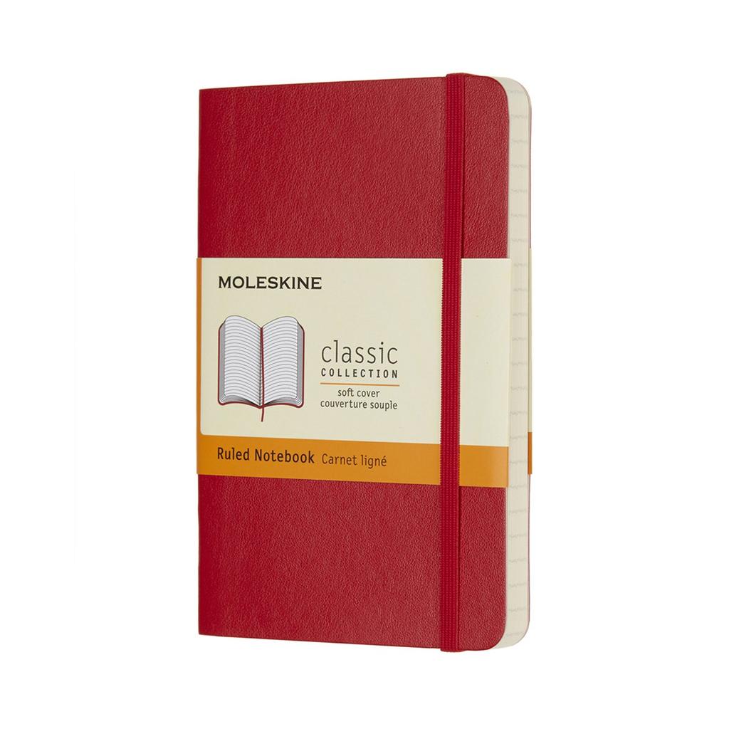 Moleskine Classic Notebook Soft Cover Lined Pocket Size x Red QP611F2 (9cm 14cm)