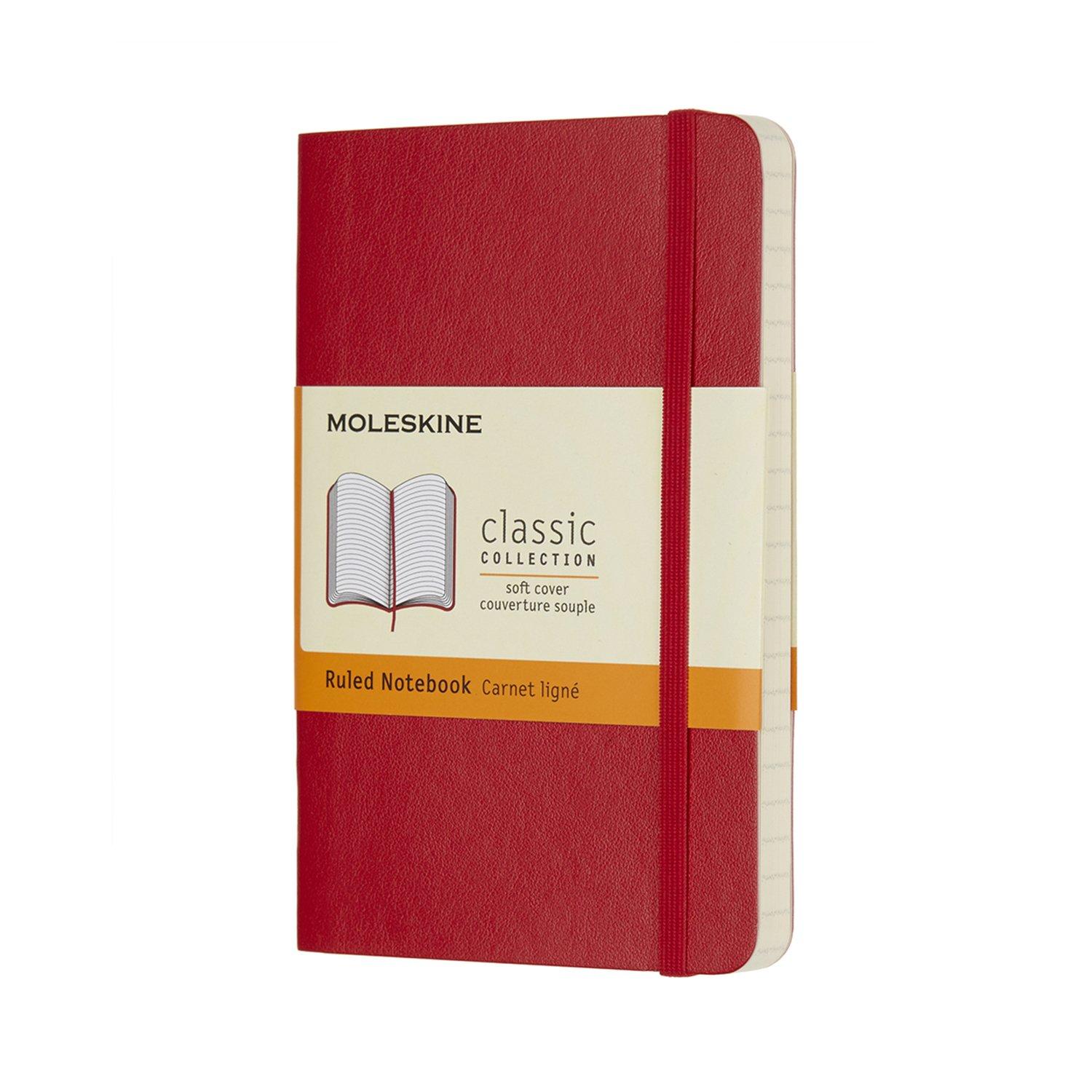 

Moleskine Classic Notebook Soft Cover Lined Pocket Size x Red QP611F2 (9cm 14cm)