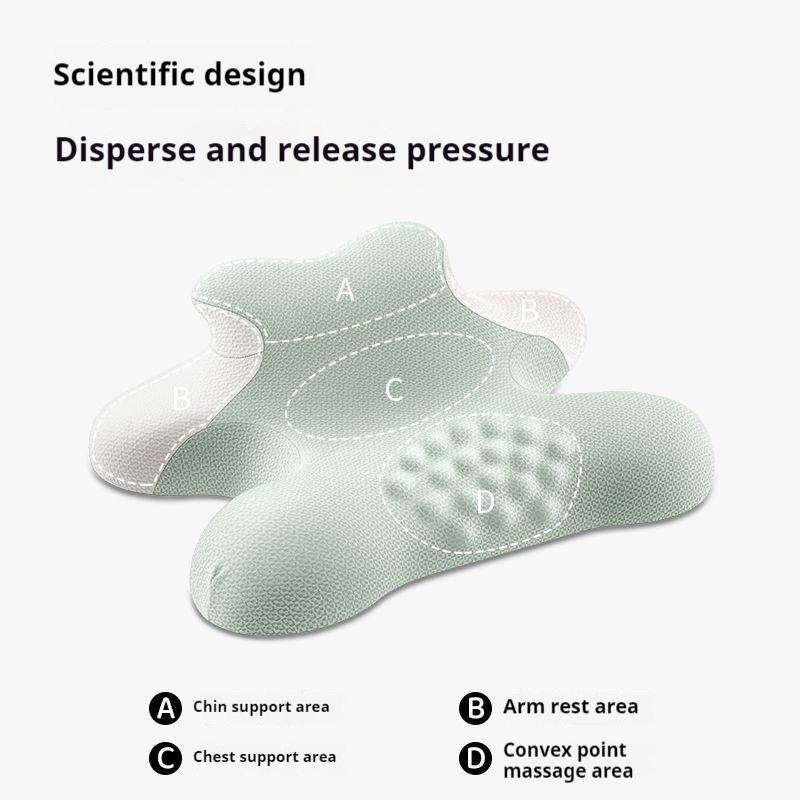 Multifunctional Memory Foam Bed Prone Pillow for Prone Sleepers And Mobile Phone Stand for Playing Comfortably