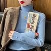 Versatile Turtleneck Women's Autumn and Winter Knitted Bottoming Shirt, Fashionable New Inside, Slim and Thin Outside, Foreign Top