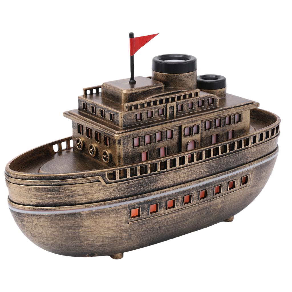 300ML Cruise Ship Essential Oil Diffuser Auto Shut-Off Aromatherapy Diffuser with 7-Color LED Lights 2H/4H Timer for Bedroom