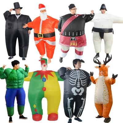 Aufblasbares Halloween-Kostüm für Erwachsene Lustige Party-Dekoration Anzug 1,5-1,9 m groß Aufblasbare Spukhaus-Dekoration für Halloween