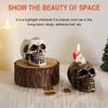 Crying Skull Candle Holder, 3D Resin Craft for Spooky Celebrations, 1.6 Inch Candle Compatibility