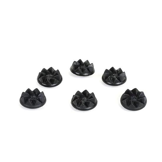 KNK Universal Rubber Cricket Spikes (24pcs)-Compatible with All Leading Brands – Durable & Anti-Slip for Maximum Grip Black