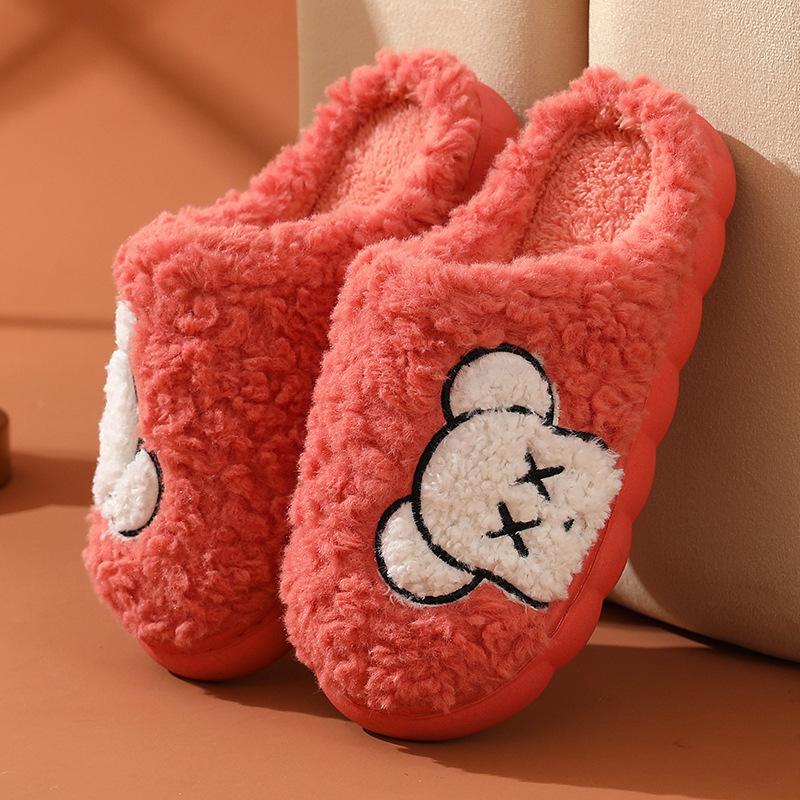 Winter cotton slippers home non-slip indoor thickened plush couple thick bottom home warm cotton mop