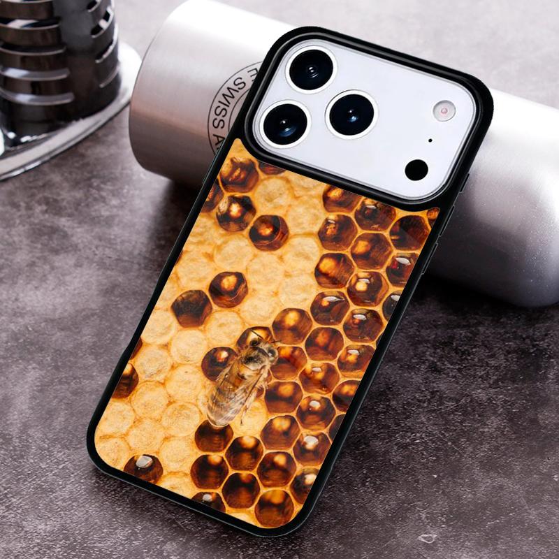 Honey Comb Phone Case for iPhone 17 16 15 Pro Max Air 14 13 12 11 Plus Shockproof Cover