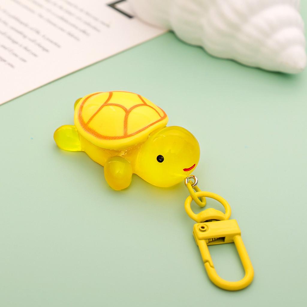Adorable Night Glow Turtle Keychain Cute Resin Accessory For Bags And Gifts