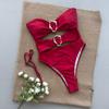 OFTBUY 2025 Novo Maiô Sexy de Verão Feminino Conjunto de Biquíni de Uma Peça Sem Aro Sutiã Liso Praia Justo Altura Elástica Traje de Banho Feminino