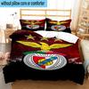 Set Biancheria da Letto Stampato 3 Pezzi Club di Calcio Benfica Chiusura Copripiumino Include 1 Copripiumino & 2 Federe Set Biancheria da Letto Decorazioni per la Casa Regali