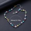 Vibrant Candy Crystal Zirconia Necklace - Sparkling Y2K Bling Bling Rainbow Clavicle Chain - Perfect Eid Fashion Jewelry Gift