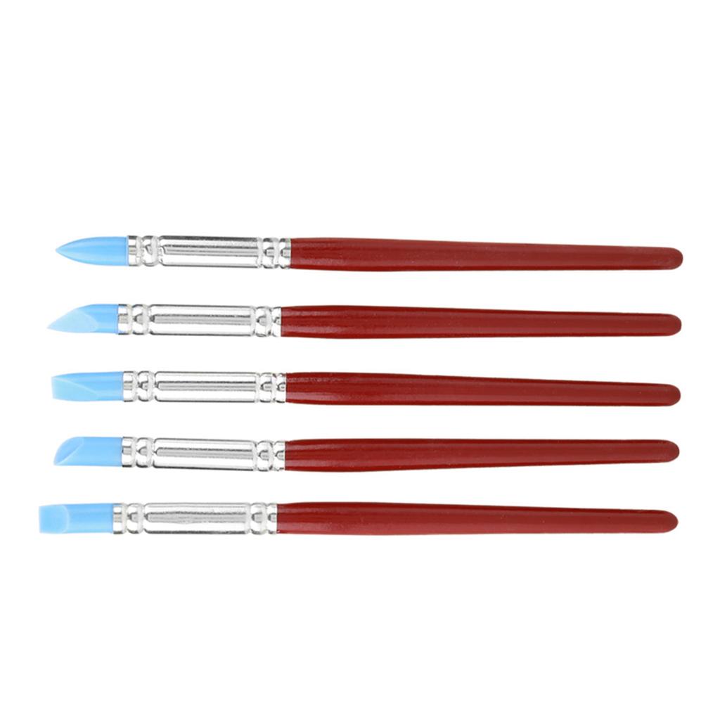 5pcs Rubber Tip Paint for Clay Sculpture Pottery DIY Shaping Carving Tool