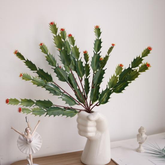 13 Inch Artificial Cactus with Purple Flowers Realistic Unpotted Fake Cactus Plant for DIY Flower Arrangement Outdoor Indoor Garden Home Decor