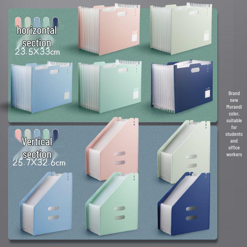 Органайзер для файлов-гармошек формата А4 большой вместимости многослойная папка-подставка сумка для хранения тестовых работ набор из 6 штук Horizontal Upgraded Thick Version 1090₽