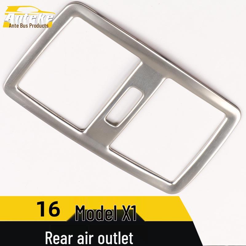 Rear Row Air Outlet Decorative Frame for 16 X1 - Third Row AC Vent Sequin Sticker Accessory