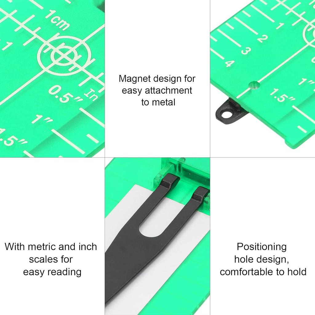 Laser Target Magnetic Floor Target Plate with Bracket, Standard Accessory suitable for Green Beam Laser Level Red Green