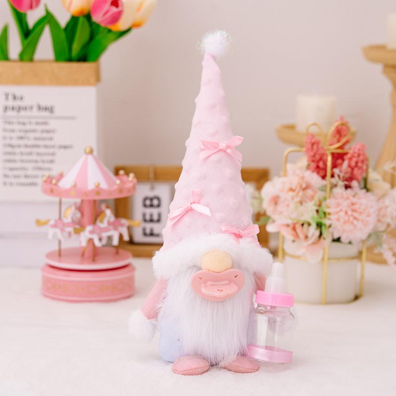 

And Blue Trendy Pink Bottle Plush Dolls With Pointed Hats For Playful Decor Pink Doll