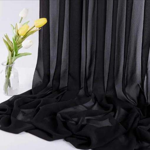 Chiffonstoff pro Meter, Mehrfarbiger Stil, Glänzend, Hautfreundlich und Weich, Chiffon für Hochzeitsdekoration, DIY-Basteln, Servietten, Brautkleid, Nähen