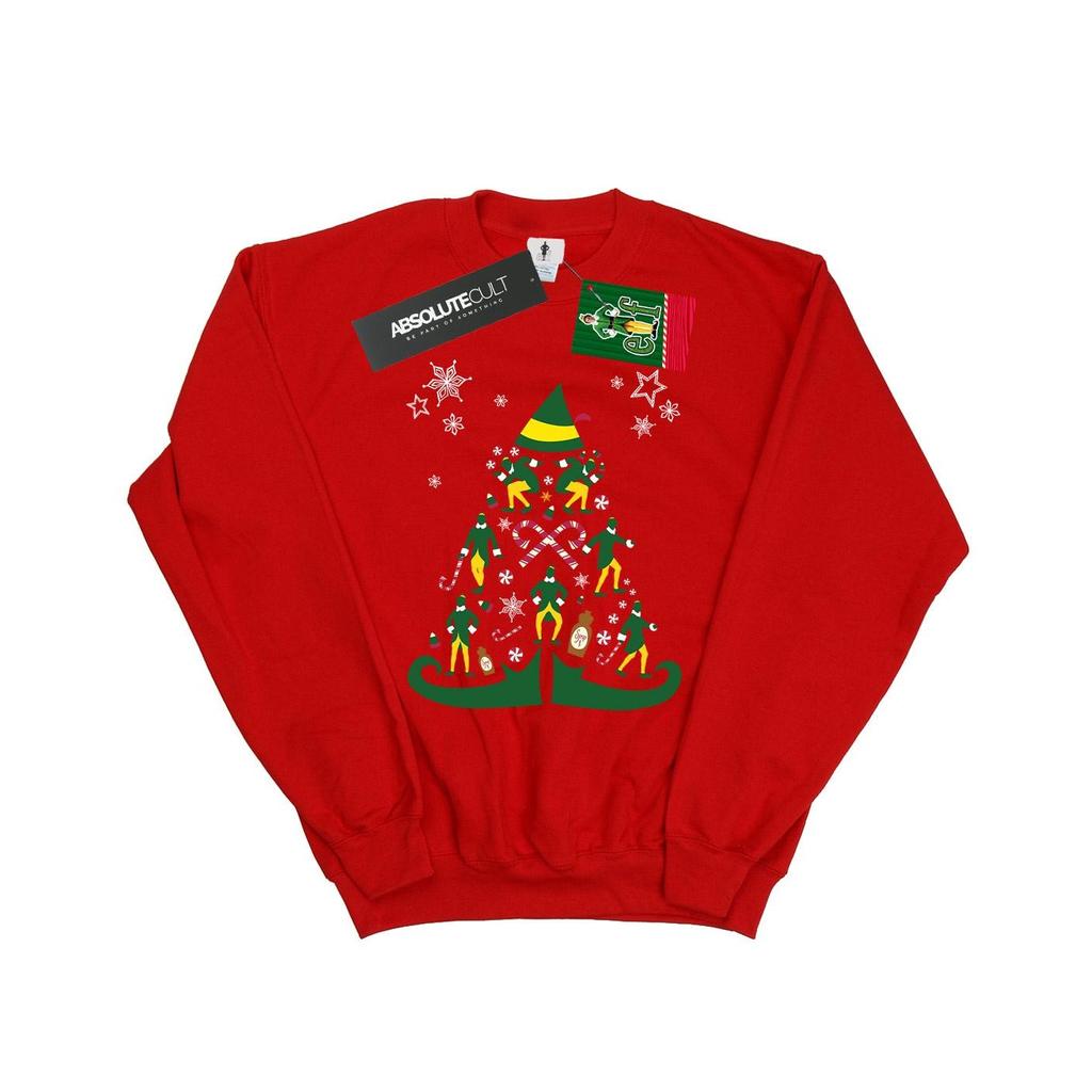 Elf Mens Christmas Tree Sweatshirt