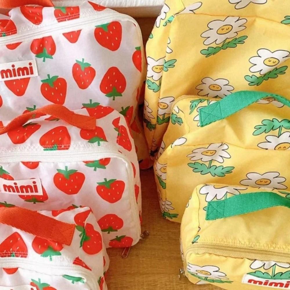 Portable Storage Bag with Zipper Handheld Bag Korean Tote Bag  Storage Organizer
