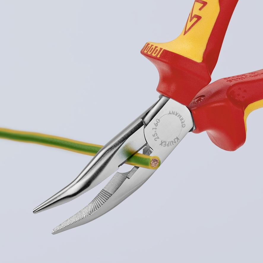 Insulated Cutting Pliers Half-Round Bent 160Mm - Kn 25 26 160