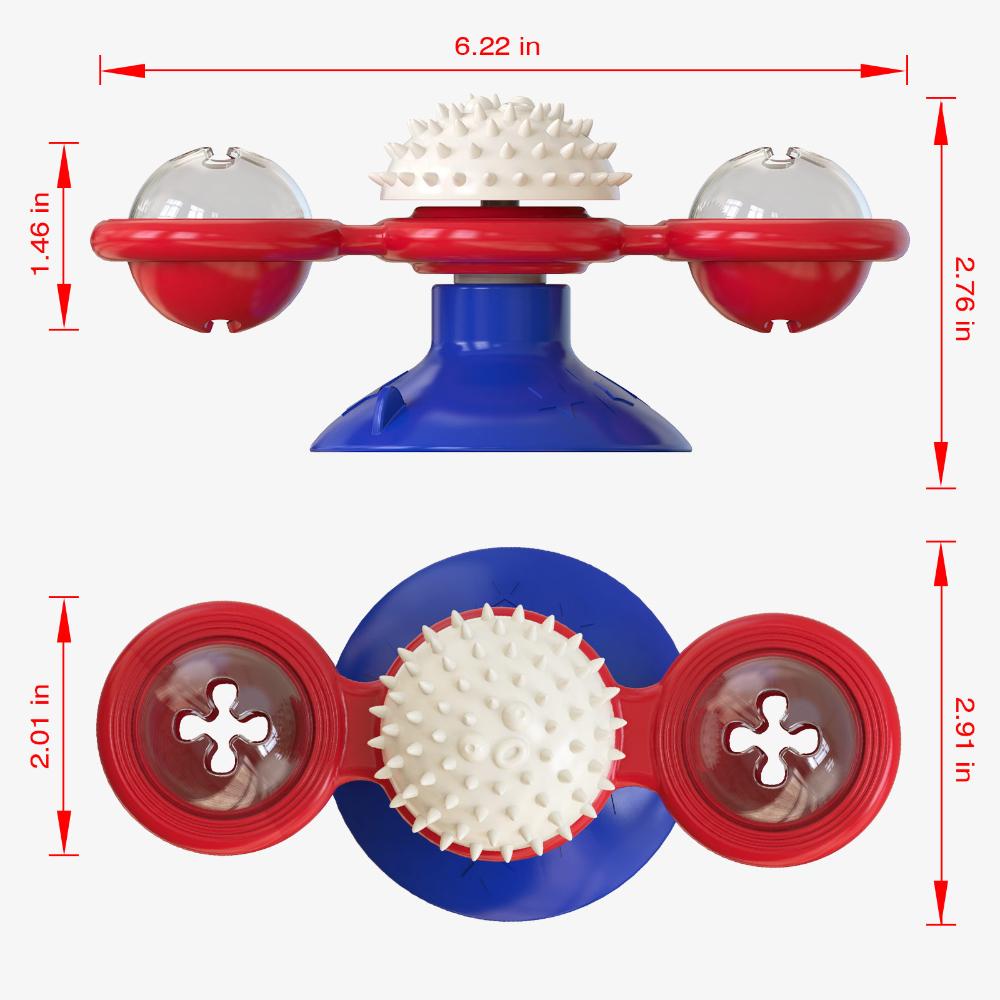 Cat Spinning Windmill Toy Light Up Spinning Mint Suction Cups Pet Teeth Grinding Interactive Toys Pet Supplies