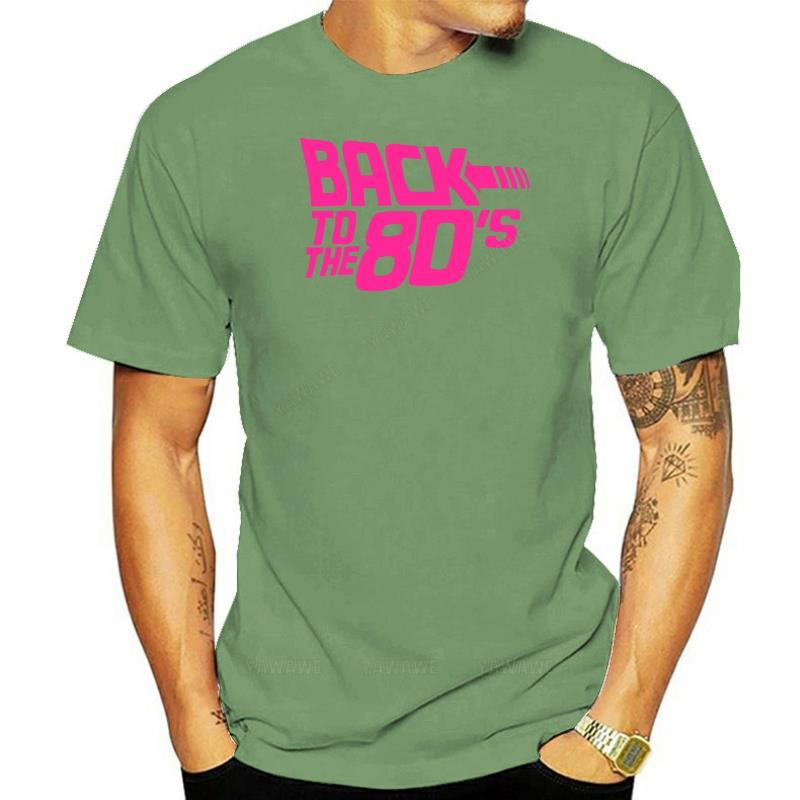Summer Mens Tops Back To The 80s T Shirt 80s Fancy Party Dress 80 Neon Pink 1980s Adult Mens Tshirt MAN TEESHIRT