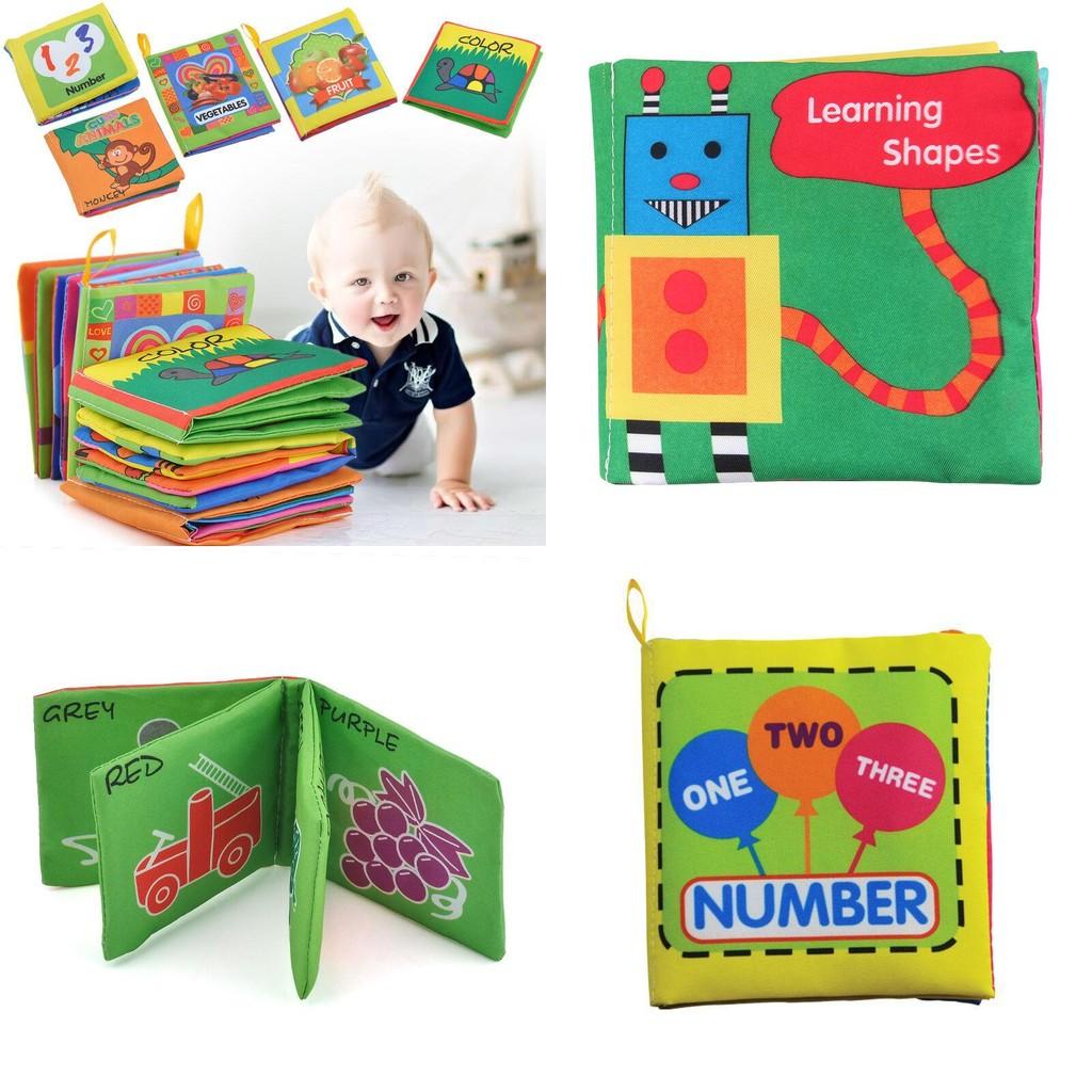 Lebhaftes Intelligenzentwicklungstuchbett Erkennen Buch Lernspielzeug für Babys