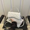 Niche Design High-value Diamond Style Bag Women's 2025 New Trendy Fashion Versatile Woven Pattern Small Square Bag